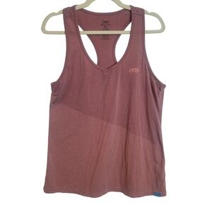 AFTCO American Fishing Tackle Co Womens XL Mauve Pink Wave Racerback Tank Top